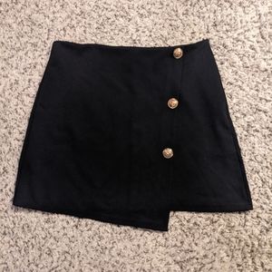 NEW Black Skirt with Luxe Gold Buttons